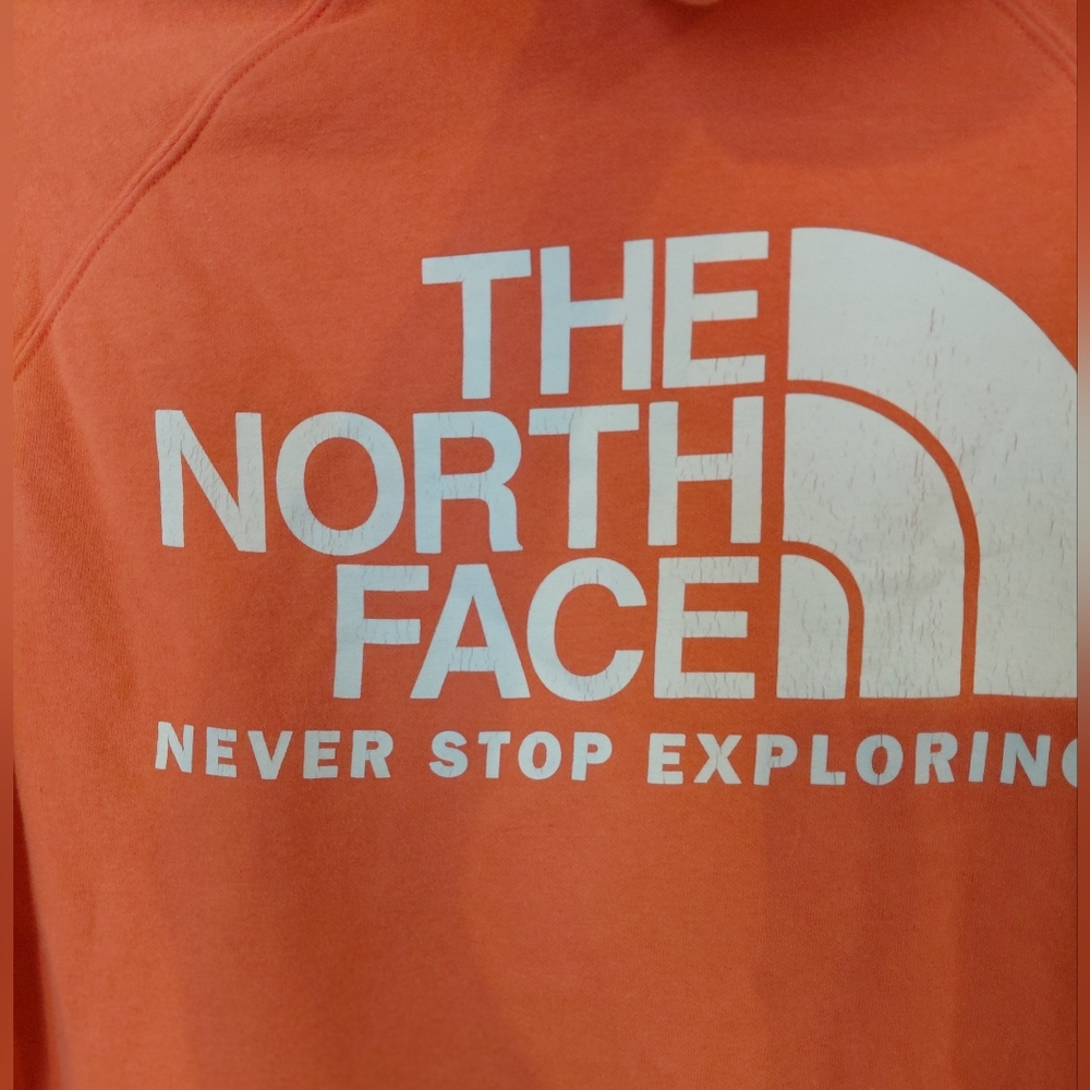 The North Face Orange Hoodie Sweatshirt - Picture 3 of 9